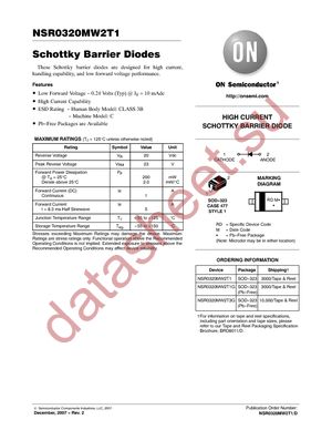 NSR0320MW2T1G datasheet  